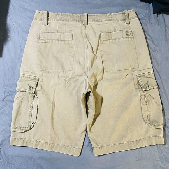 Timberland Cargo Shorts Mens 36 Khaki Military Twill Baggy Army Utility - Picture 5 of 9